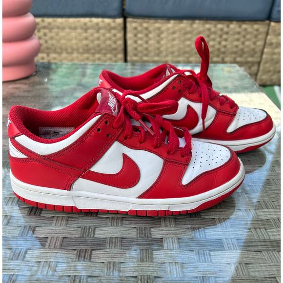 Nike Dunk Low University Red / White – Kids 5Y - Picture 2 of 8
